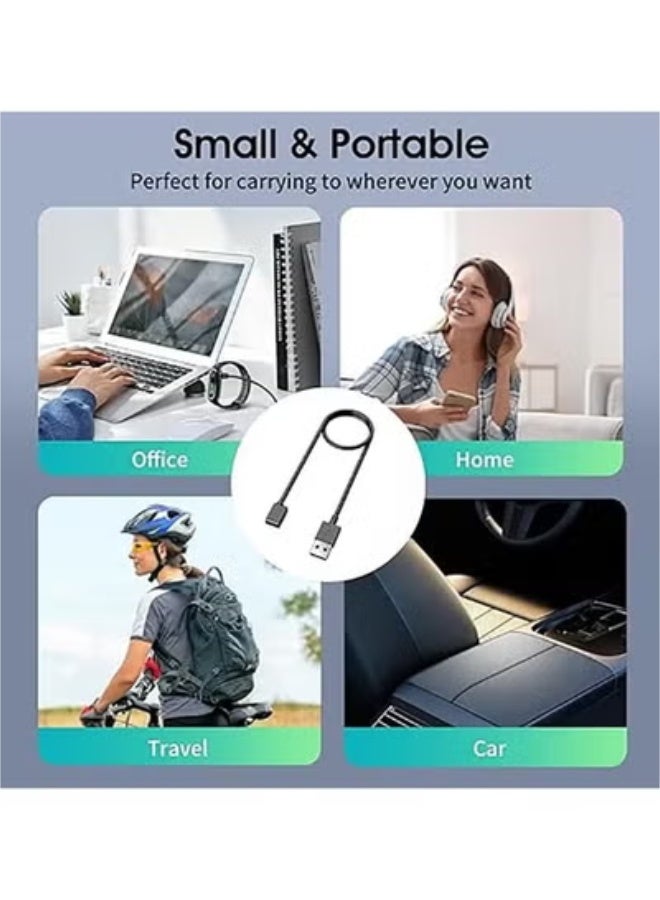 DeHuCg Smartwatch Charger Compatible with XiaoMi Band 10/9/8 Pro/Active/Mi Watch 4/3 Active, Magnetic USB Charging Cable 3.3ft, Replacement Charging Cable Cradle Accessories fit XiaoMi Band 10/9/Bnad 8 -Black - Image 3